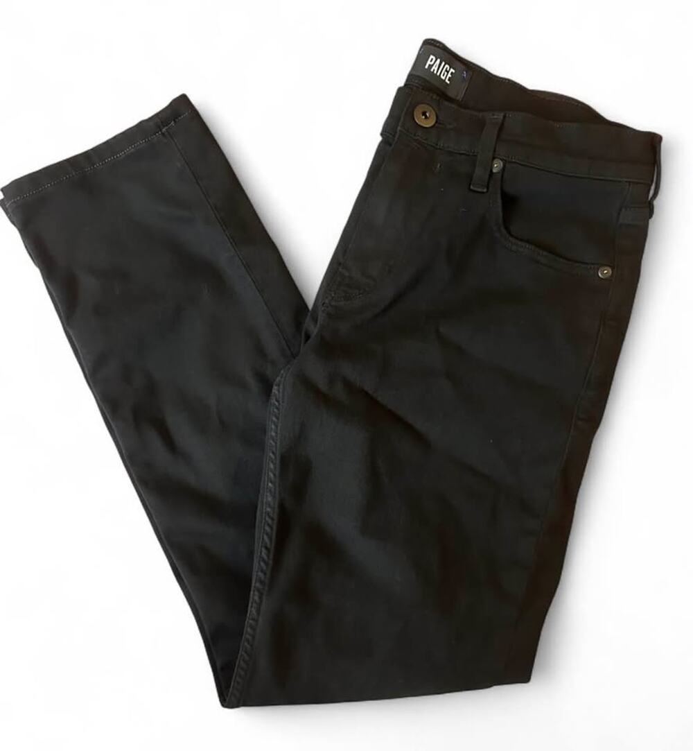 PAIGE Lennox Slim Fit Jeans Men’s Size 30 Black Shadow Stretch Denim M653521